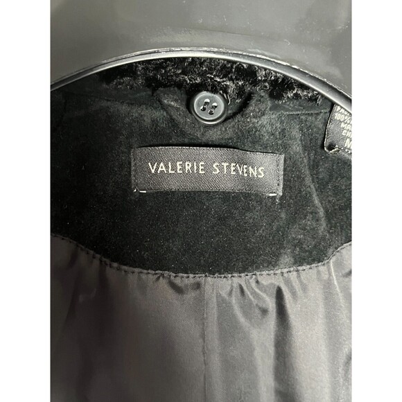 Vintage Valerie‎ Stevens Suede Leather Faux Fur Collar Jacket Medium Y2k Boho - Picture 4 of 12